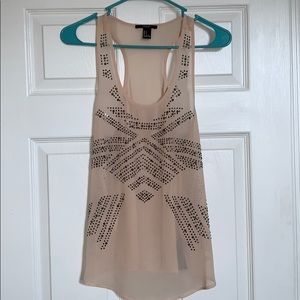 cream racer back top